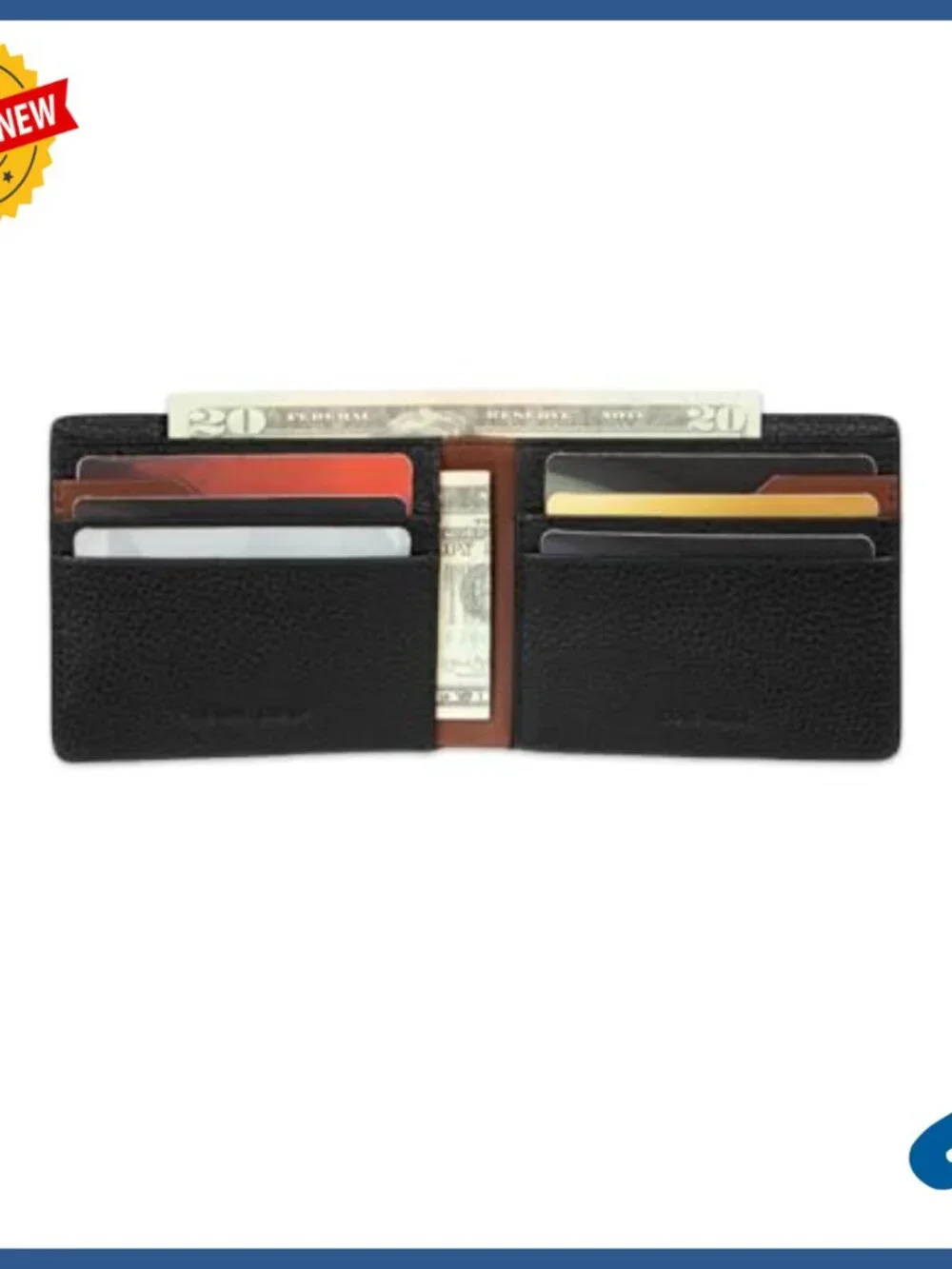 Genuine Leather Slimfold RFID Bifold Wallet for Men